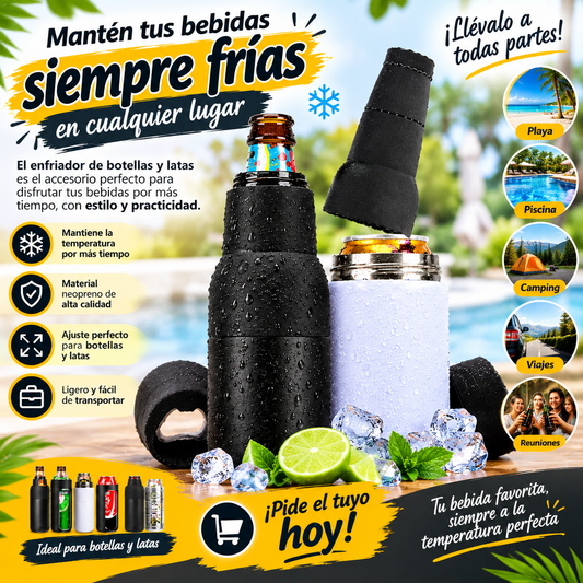 enfriador de Botellas Y Latas Con  Destapador (llevatelo)